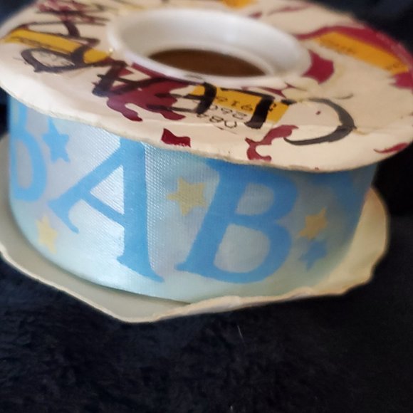 Baby Shower Ribbon by Lion Ribbon Co.  Blue and Pink 22 Yards x 1 3/8" - Picture 3 of 6